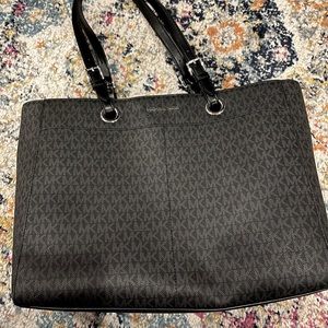 Michael Kors black leather tote